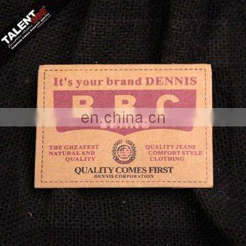 kraft-wash-paper denim leather label patch