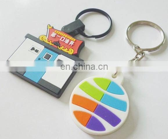 custom cheap soft pvc 2D 3D logo keychain