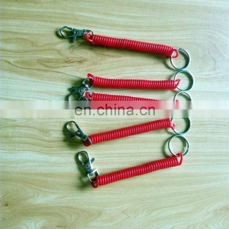 plastic elastic spring key chain