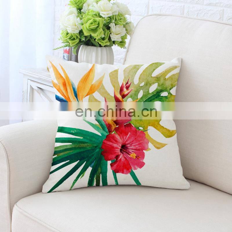 i@home Pastoral style digital printing office lumbar back support pillow cushion cover