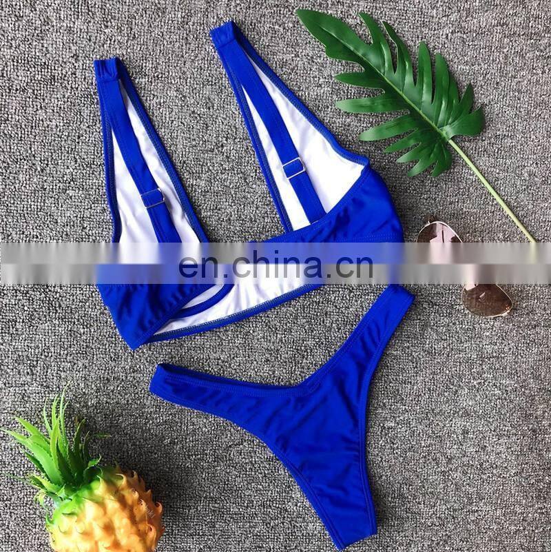 Underwire Push up Sexy Bikini Set Sexy Slim Brazilian Swimwear Female Bathing Suit Beachwear Solid Color