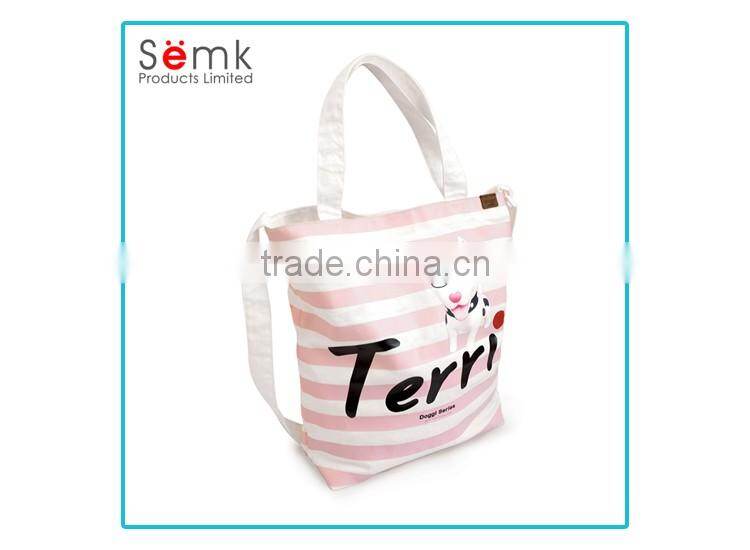 Custom made tote bag fashion ladies canvas tote bag hot sale