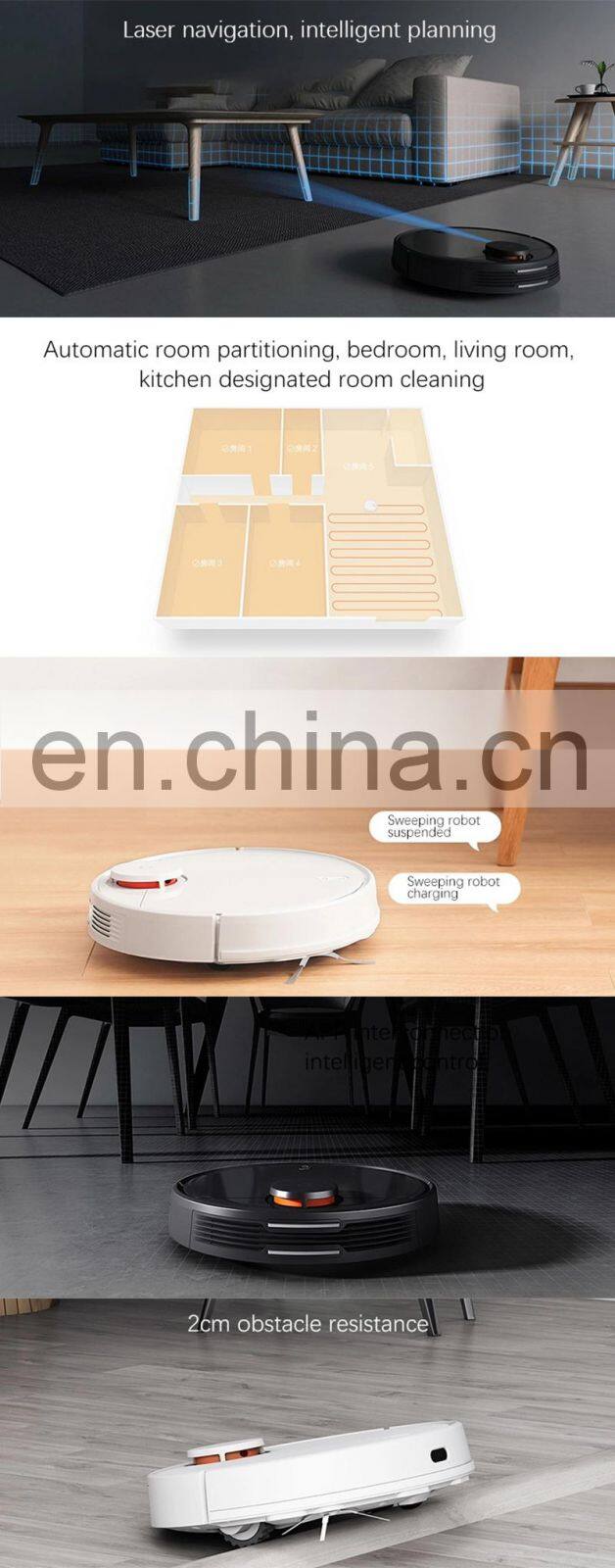 2020 Hot Xiaomi Mijia Robot Vacuum Cleaner Mop Pro Global Version 2100Pa Suction 3 in 1 Sweeping and Mopping Smart Home Vacuums