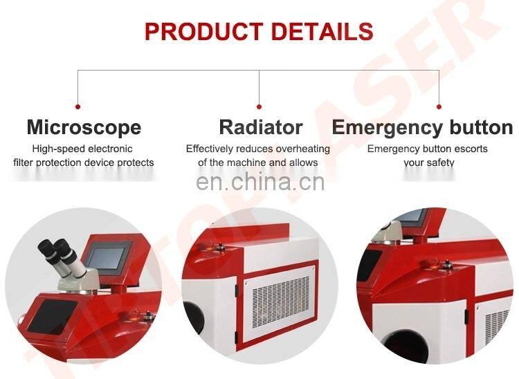 High performance 200w gold silver filled jewellery laser welder machine with jewelry microscope for spot welding