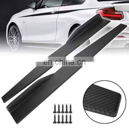Carbon Fiber Universal For Any Cars side skirt    Car External Protector Front Bumper Lip Car Three-Segment Front Shovel