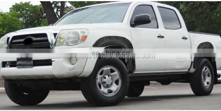 For 2005-2011 Tacoma Pocket Style Bolt On Rivet Fender Flares Black 4Pcs