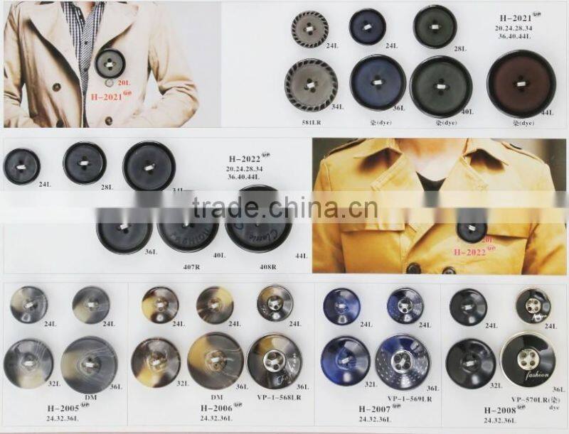 High quality wholesale plastic resin button for men' coats