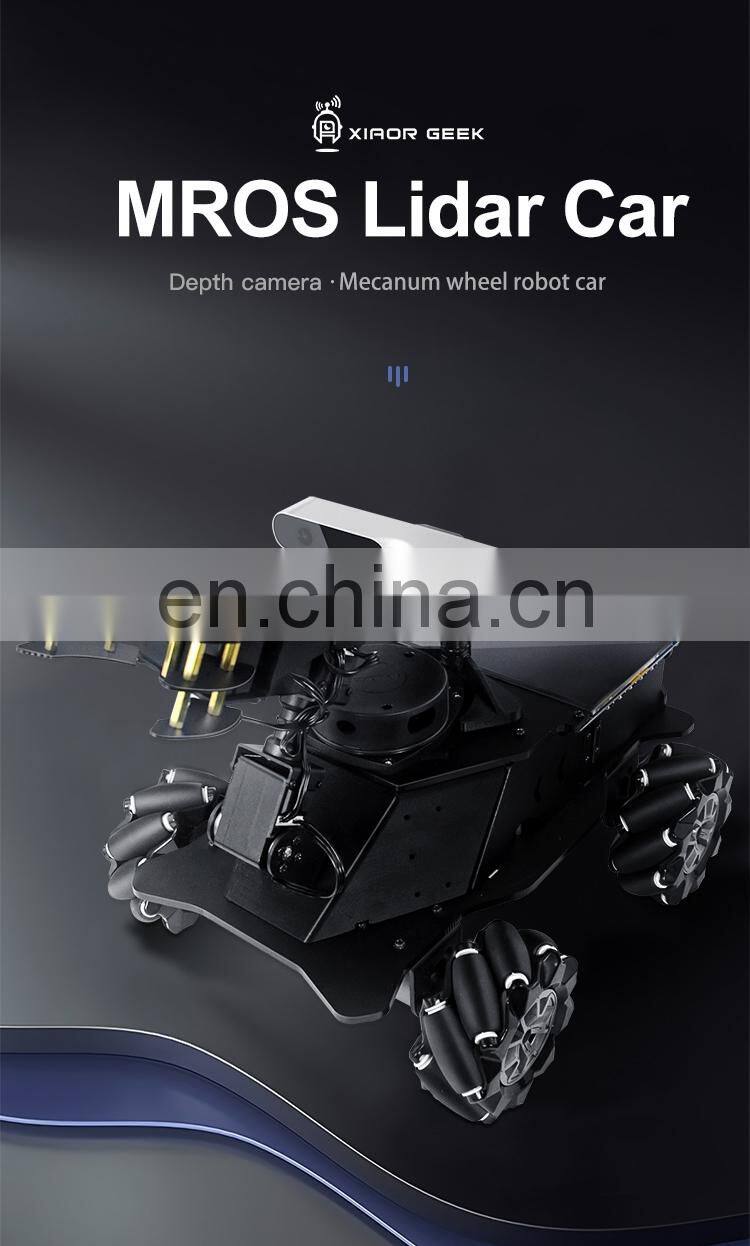 Assembled ROS MROS Lidar Car Mecanum Wheel Robot Car +4DOF Robotic Arm With 7" Touch Screen Range 12M/39.4FT