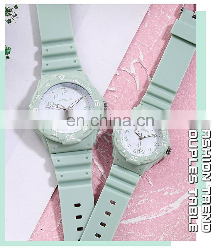 Sanda 6011L 6019G New Mens Ladies Quartz Wrist Watches Luminous Water Proof Fashion Couple Watch Set