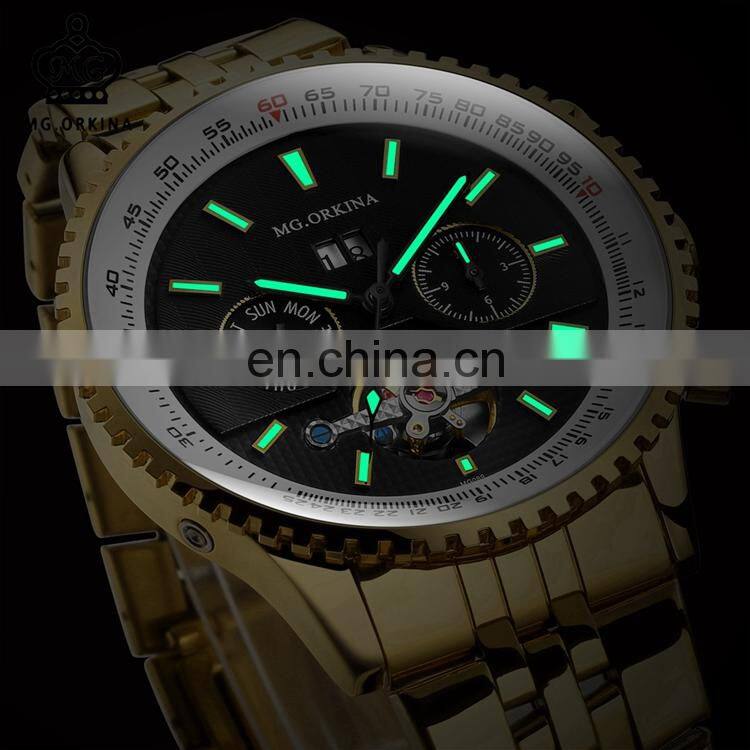 MG.ORKINA MG089 Business Stainless Steel Calendar Business Automatic Mechanical Classic Unique Mens Watches
