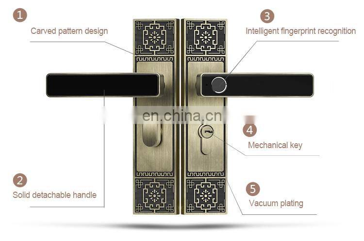 Cardoria Fingerprint lock Wooden door Door Interior room bedroom door code smart Lock European style Office electronic