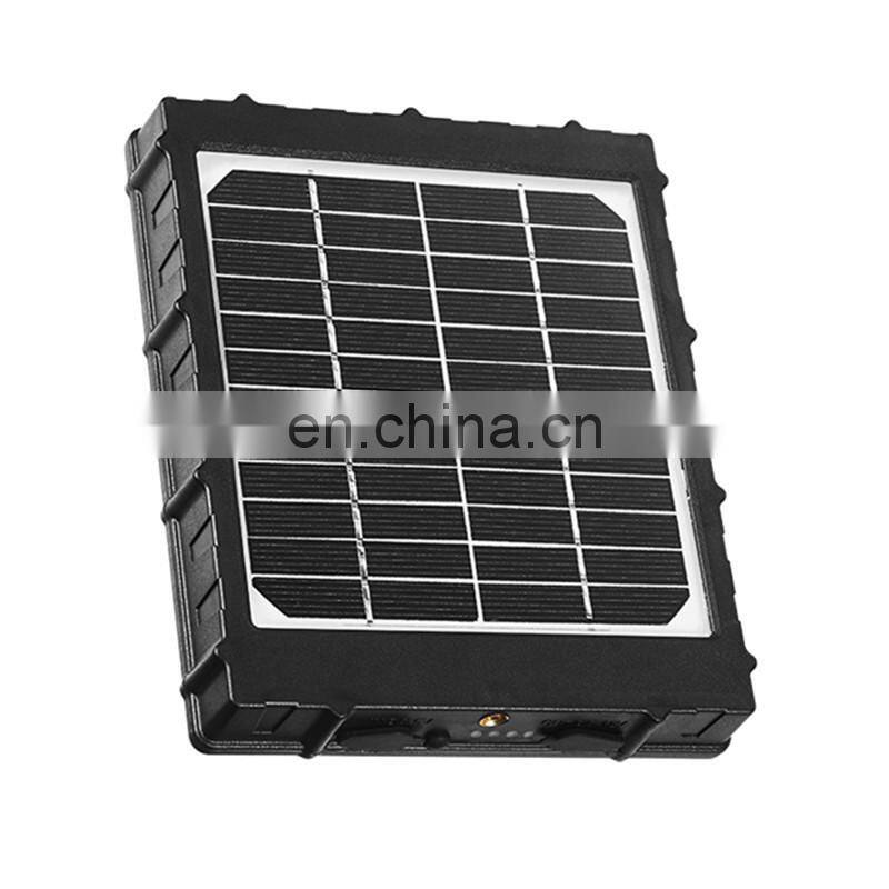 All-in one high conversion rate 6v 9v 12v built in 8000mah lithium battery outdoor hunting trail camera solar panel kit
