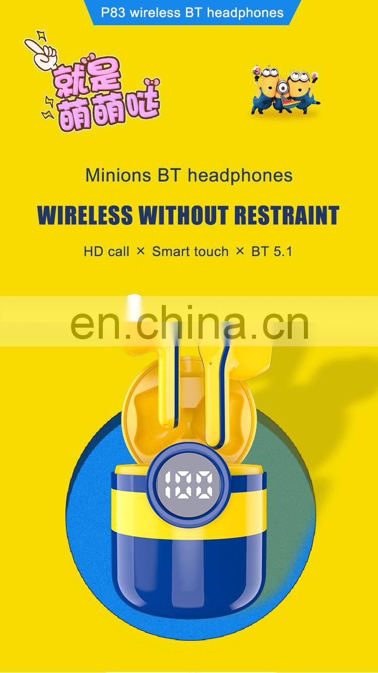 IPX5 Waterproof P83 TWS noise reduction no delay Wireless gaming Earbuds 2021 HIFI BT earphone headphone earbuds