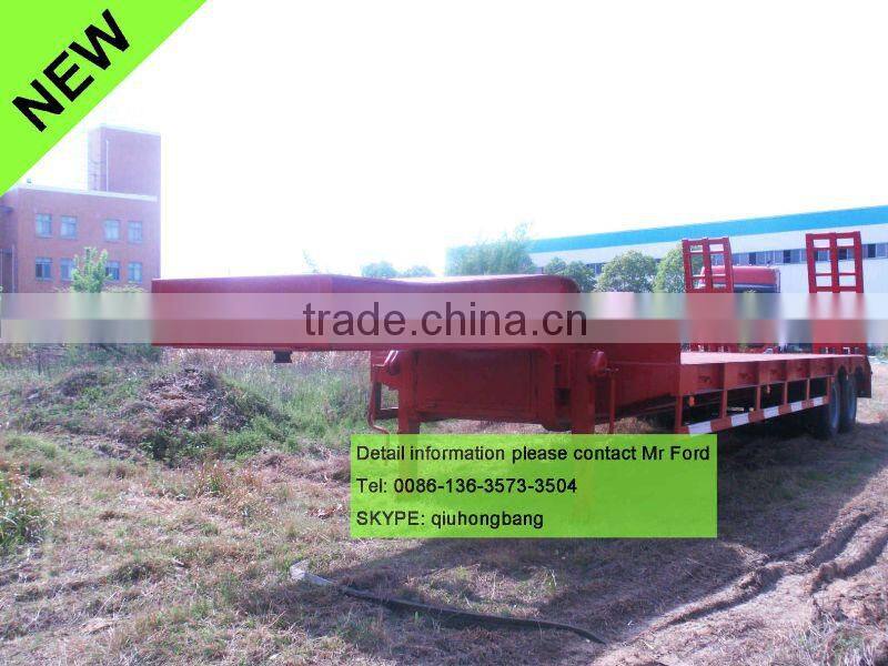 Red 2 axles trailer semi trailer exvacator transport trailer 0086-13635733504