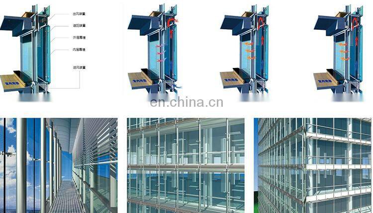 Large Picture Window Curtain Walls Facade Fixed Glass Windows For House Drawing Room