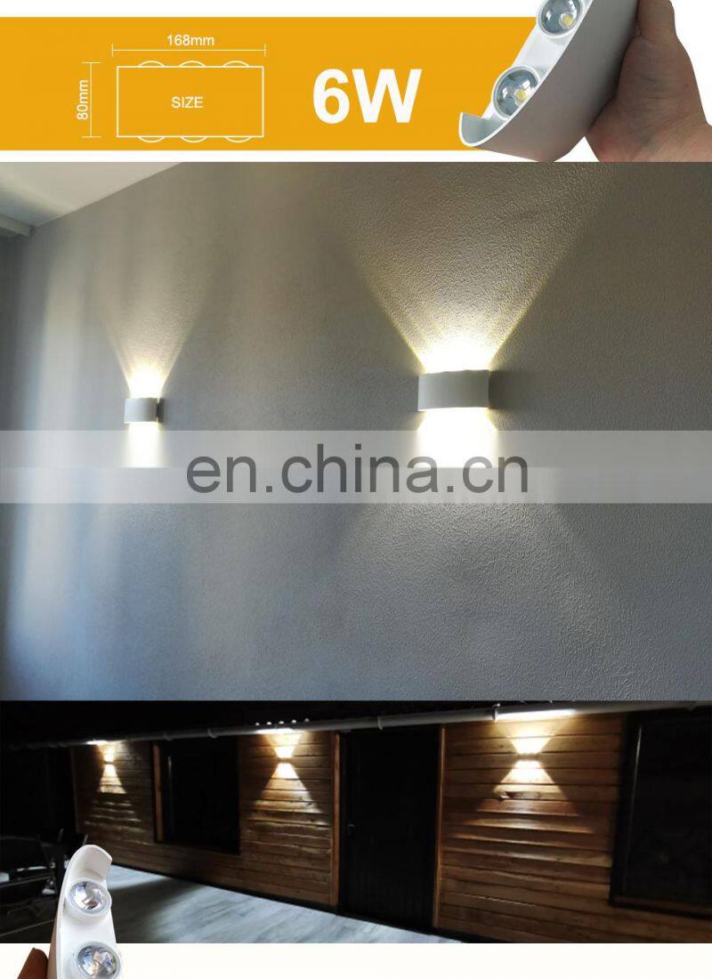 LED Wall Lamp Outdoor Waterproof Garden Lighting Aluminum Indoor Bedroom Living Room Stairs Wall Light