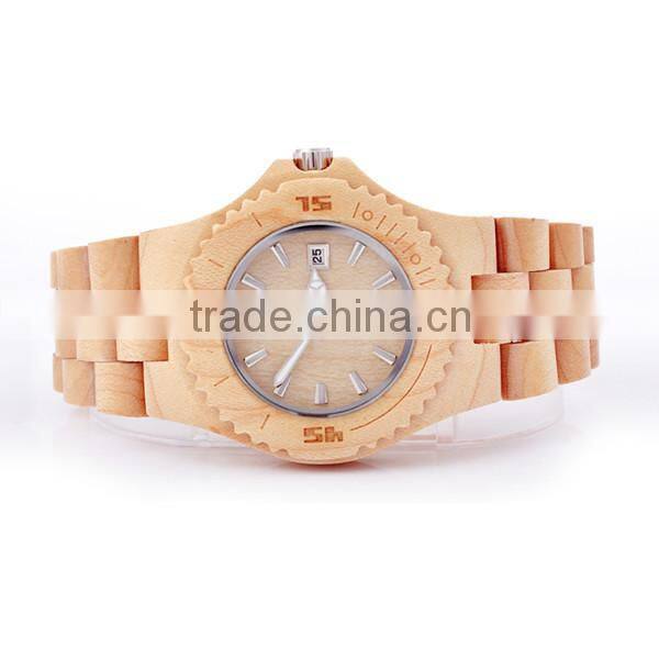 2015 High Quality Luxury Vogue Digital Wooden Watch