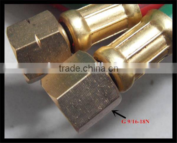ID1/4'' x50FT Rubber twin Line welding hose with adapters for gas soldering, cutting
