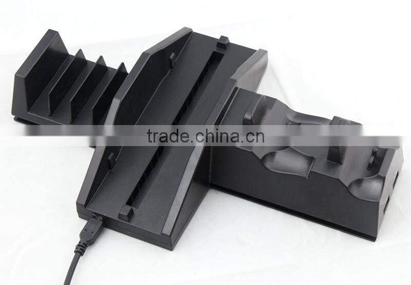 For PS4 Gamers Disk Tower and dual Charger dock with cooling fan