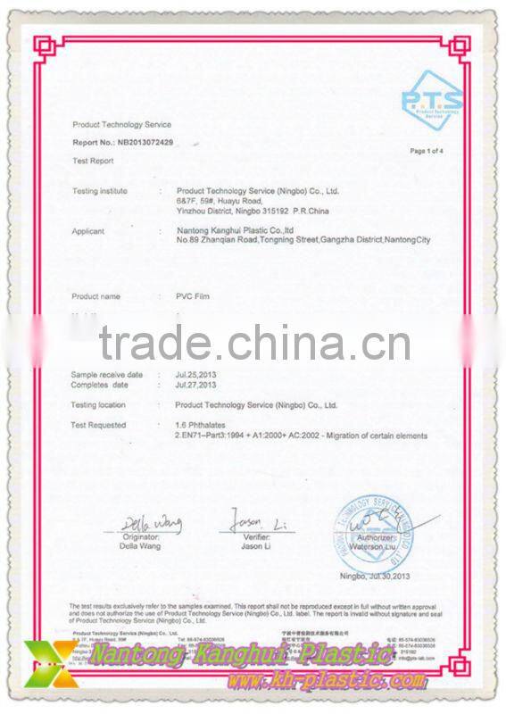 super clear pvc film