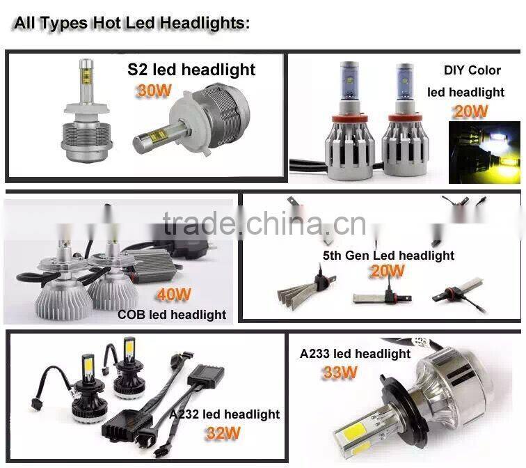 B-deals A336 high power car led headlight bulbs 5202 36W