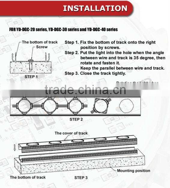 china led lighting sealed ip68 waterproof fireproof in good quality