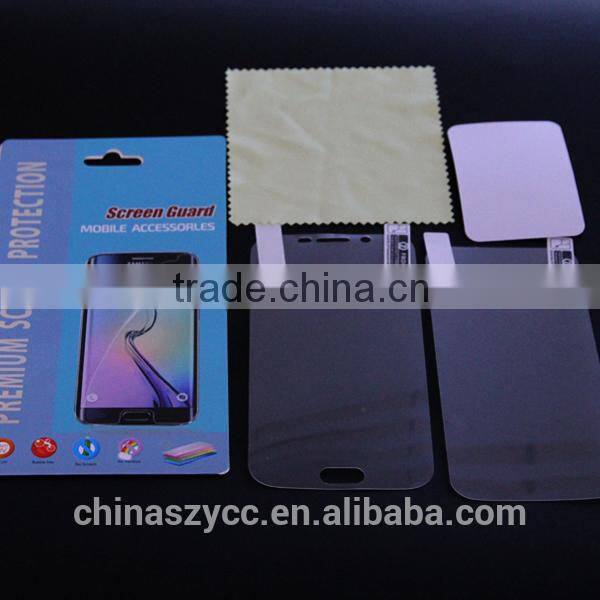 New product full screen clear anti-shock screen protector wholesale for Samsung galaxy s6 edge free sample