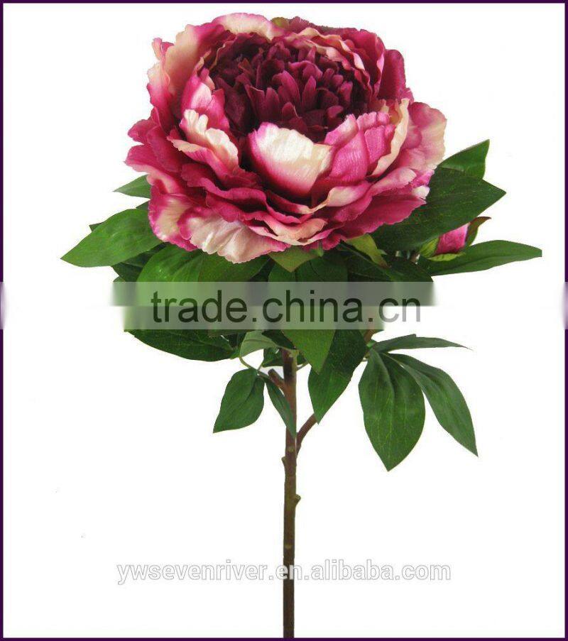 Wholesale sales of single branch 2 first emperor flower peony simulation European top-grade simulation artificial flowers