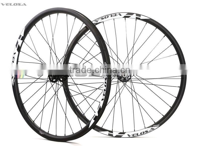 27.5er XC 27mm Light MTB Tubeless Carbon Bike Rim with Velosa logo hookless for Cross Country 650b beadless wheelets