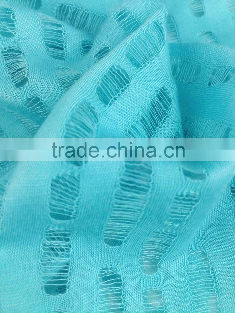 2015 china hot sale 100% polyester knitting jacquard fabric for dress