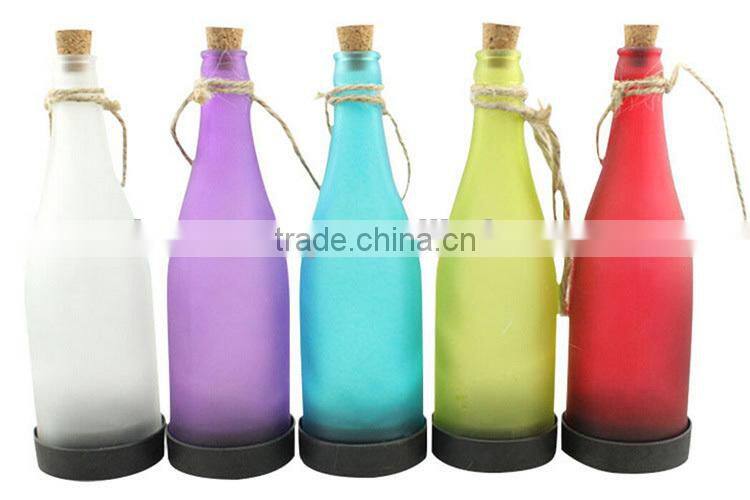 Solar energy bottle lamp outdoor handmade decorative hanging oil lamp