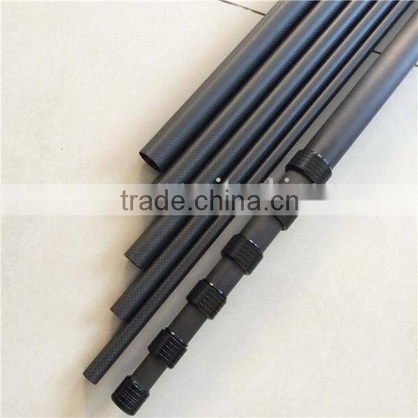 Portable carbon fiber microphone boom pole