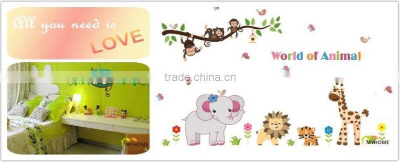 Cartoon Animals Pooh tree vinyl wall stickers for kids rooms boys girls home decor child sticker wall art decals home decoration