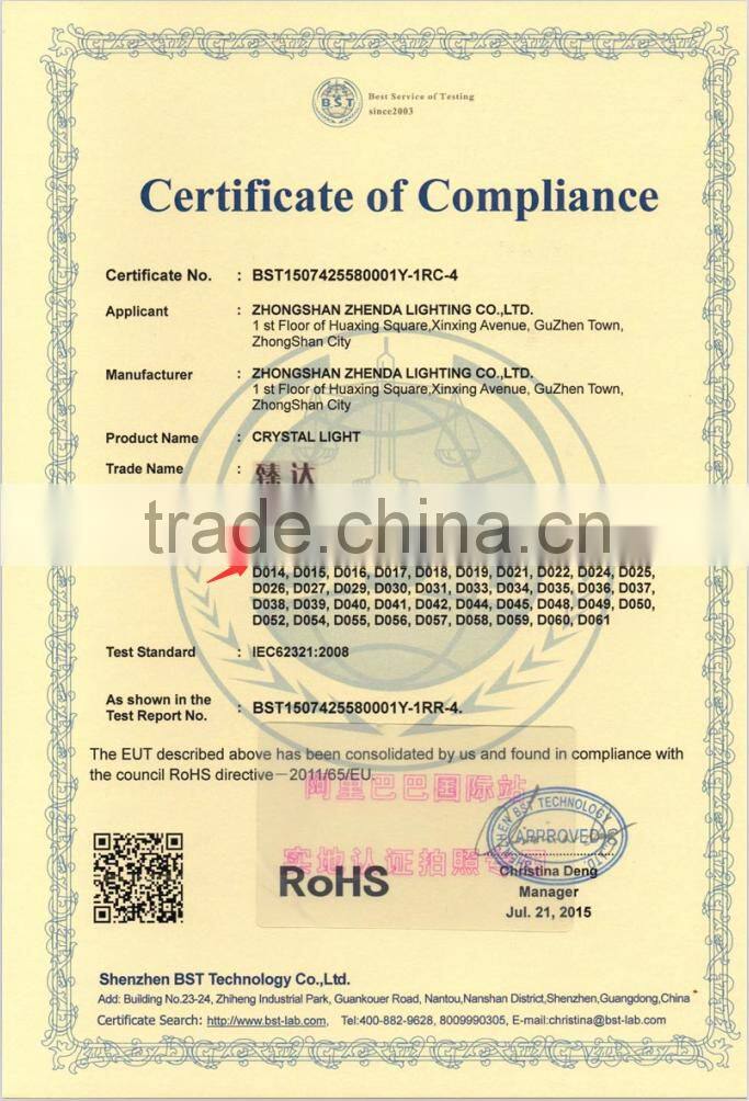 wholesales contemporary crystal lighting ceiling lights led for home