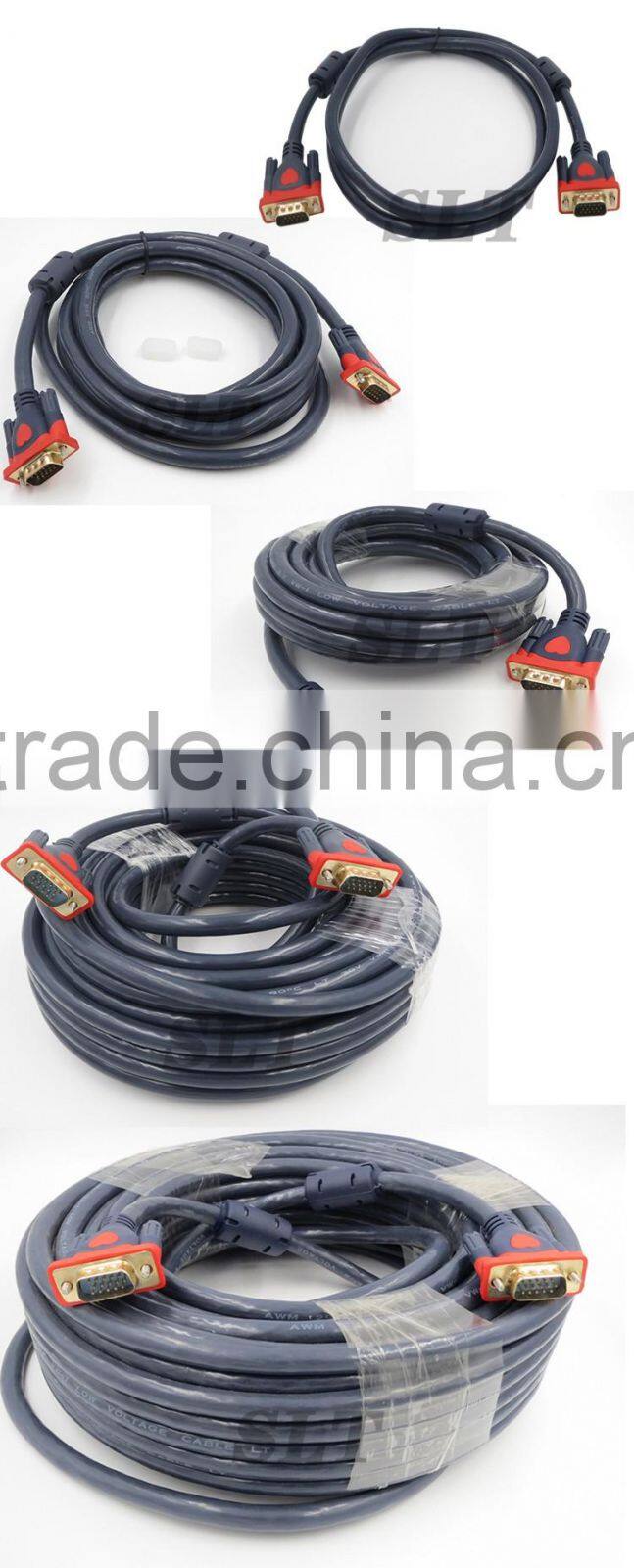 Wholesales full copper vga cable 20m full copper vga extension cable for multimedia