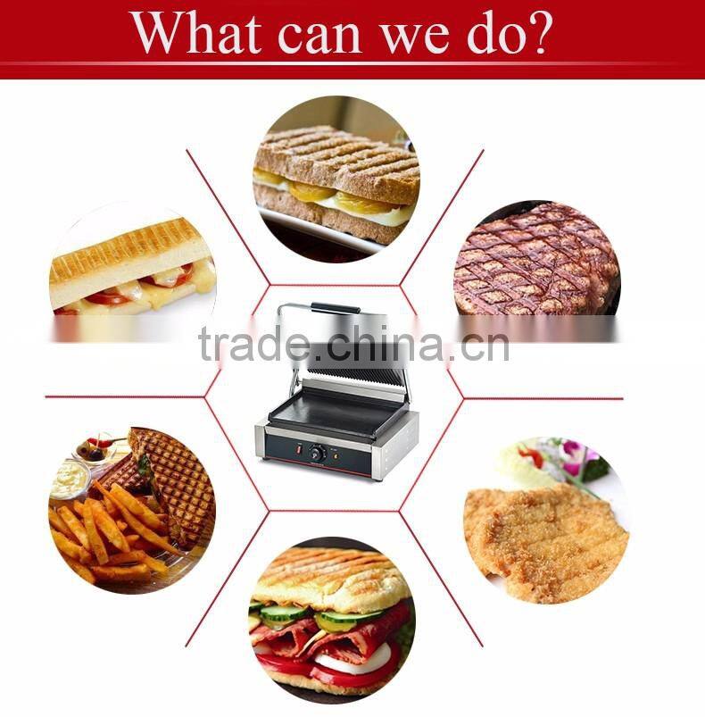 energy-saving bread sandwich maker commercial panini contact grill kitchen equipment 1 plate