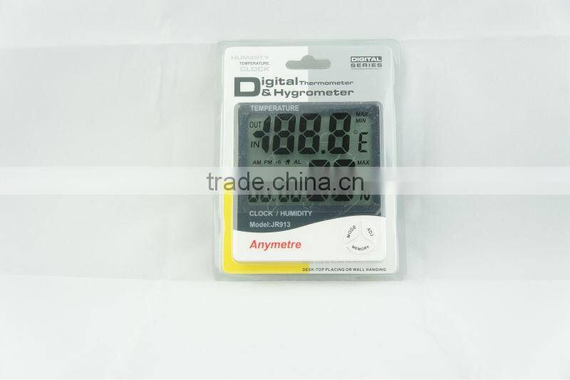 Hot Sell Digital LCD Thermo-Hygrometer With Clock
