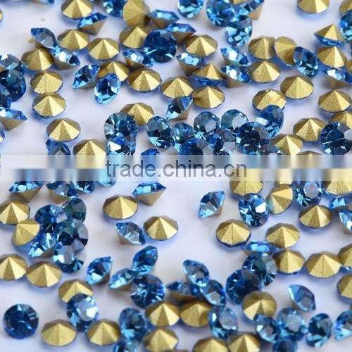loose beads for jewelry making Aqumarine mc chatons, point back stones