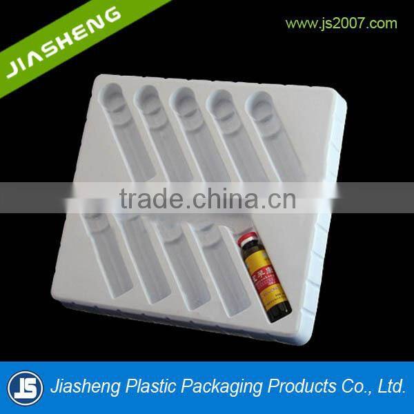 High quality white fixable plastic tray for liquid bottle