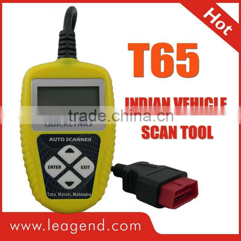 Fully Functional Digital Scanner / OBD2 Indian auto Code Reader T65 with update online ,view freeze frame data