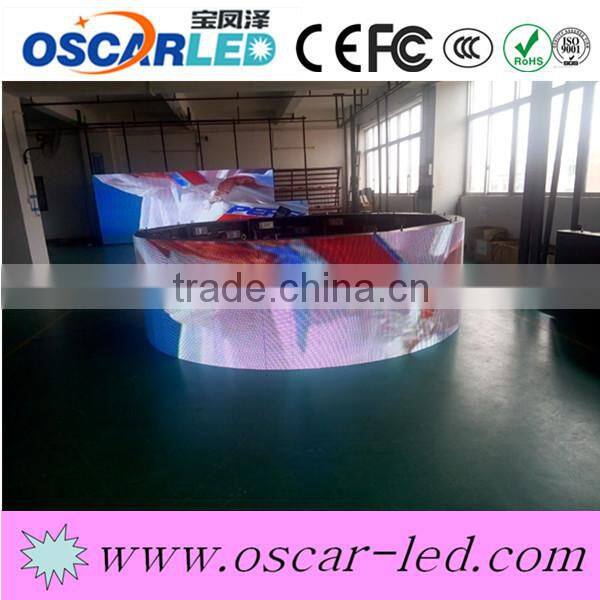 HD P6mm arc curve advertising video LED display Hot sale led video wall display advertising LED screen curve led display board