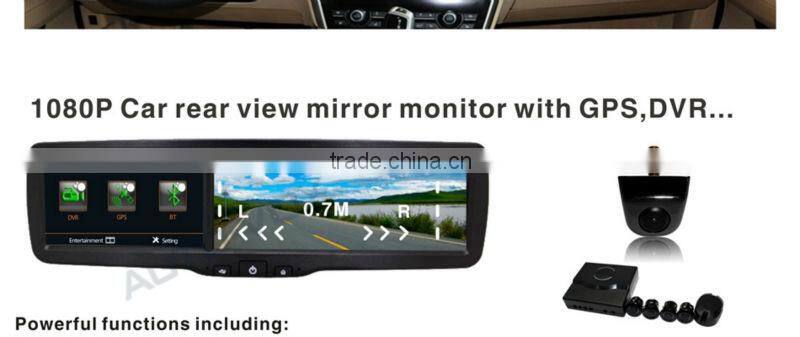 4.3" inch tft car lcd rear view rearview mirror camera with bluetooth