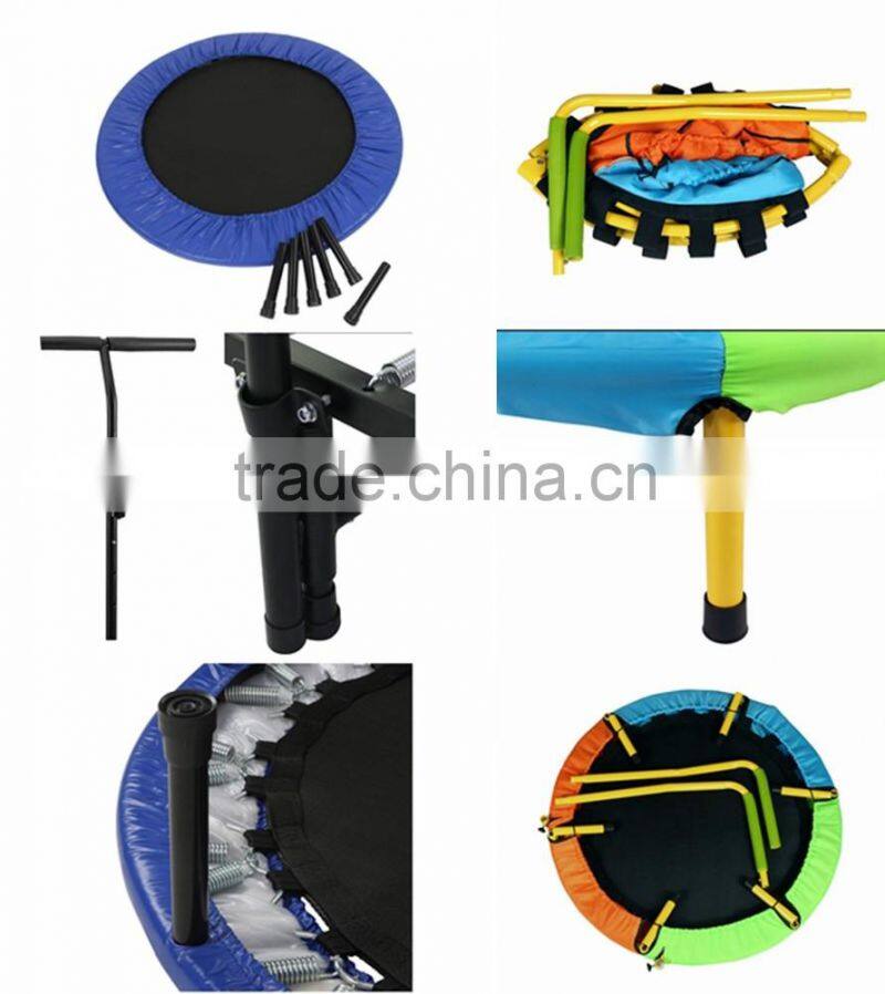 the trampoline without safety net with tent cover