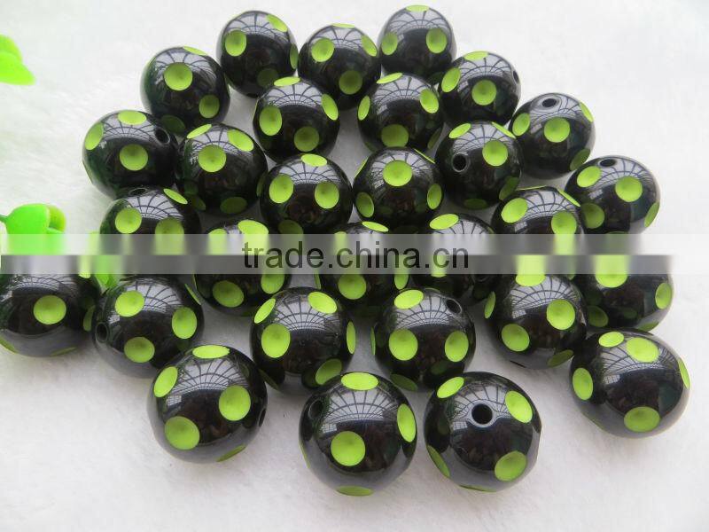 Wow! Halloween Newest 12mm to 20mm acrylic resin polka dot beads wholesales,fashion chunky necklace beads high quality