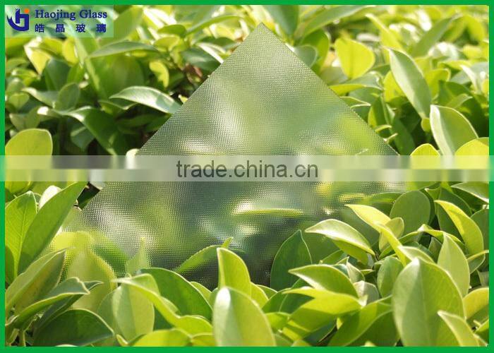 Shahe Haojing clear printing diamond amber beehive patterned glass figured glass rolled glass