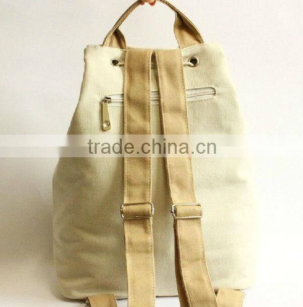 2016 Wholesale fashion canvas backpack popular white outdoor backpack for girls taobao hot sale bags