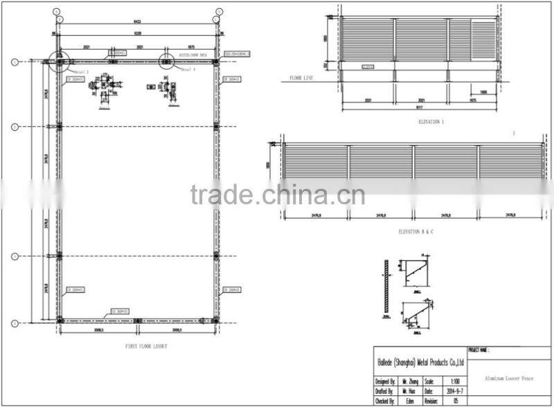 Standard aluminum cast fence