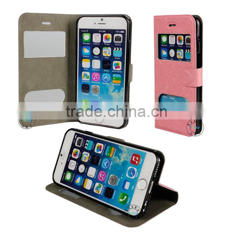 For Apple For iphone 6 Leather Case, Magentic Book Style PU Leather Case For iphone 6