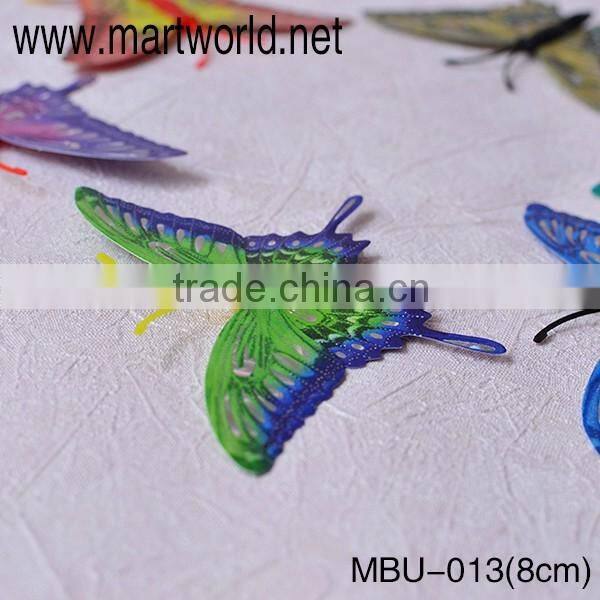 Wholesale artificial colorful feather butterflies wedding decoration;Delicate feather butterfly for event&party(MBU-013)