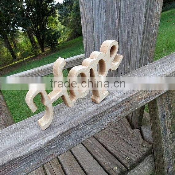 Decorative wood HOPE sign shelf sitter word art
